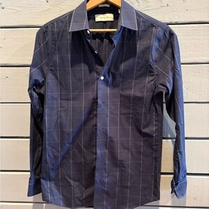 Hawker Rye Men’s Dark Blue Plaid Shirt